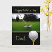 Carte fête des pères - Golf (Fleur jaune)