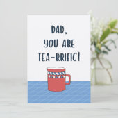Carte Fête des pères Grand Papa Drôle Thé Pun Citation (Debout devant)