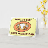 Carte Fête des pères Grill Master Papa (Fleur jaune)