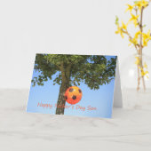 Carte fête des pères heureuse (Fleur jaune)