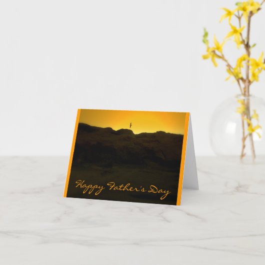 Carte Fête des pères heureuse (Fleur jaune)