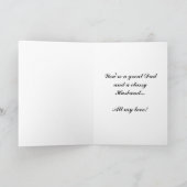 Carte Fête des pères heureuse au mari de l'épouse (Intérieur)