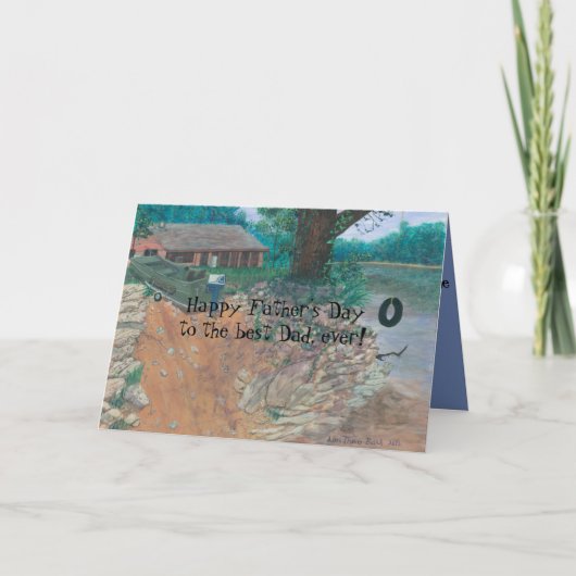 Carte Fête des pères heureuse au meilleur papa, jamais ! (Devant)