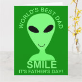 Carte Fête des pères heureuse d'amusement d'humour de (Fleur jaune)