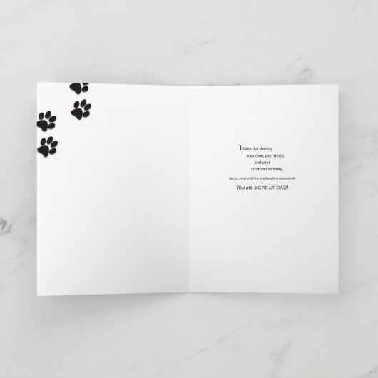 Carte Fête des pères heureuse de chien de Boston (Intérieur)