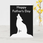 Carte fête des pères heureuse    de loup de nuit (Fleur jaune)