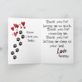 Carte Fête des pères heureuse de votre Dalmate (Intérieur)