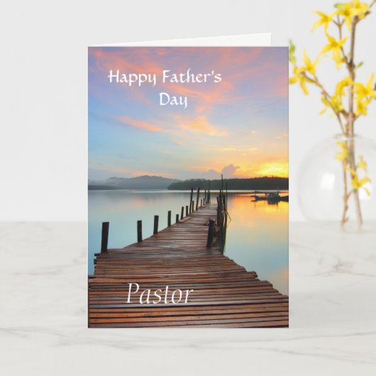Carte Fête des pères heureuse - pasteur (Fleur jaune)