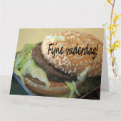 Carte Fête des pères hollandaise heureuse (Fleur jaune)