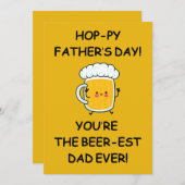 Carte Fête des pères Hoppy Beest Papa Jamais (Devant / Derrière)