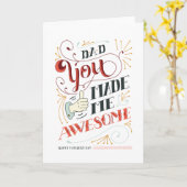 Carte fête des pères - Illustration de lettres à l (Fleur jaune)