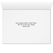 Carte fête des pères, image du terrain de golf (Intérieur Horizontal (Bas))