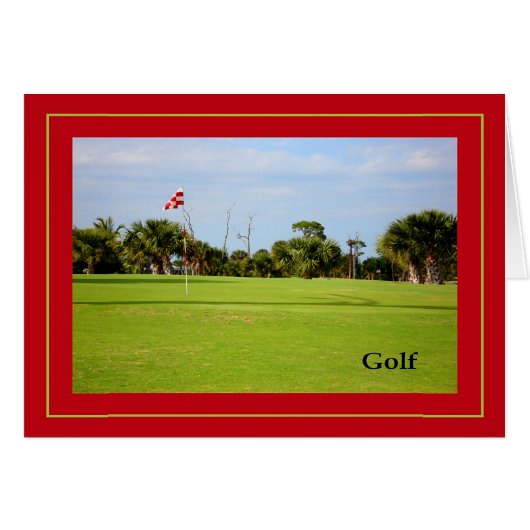 Carte fête des pères, image du terrain de golf (Devant horizontal)