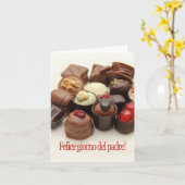 Carte Fête des pères italienne heureuse (Fleur jaune)