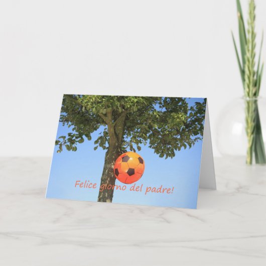 Carte Fête des pères italienne heureuse (Devant)