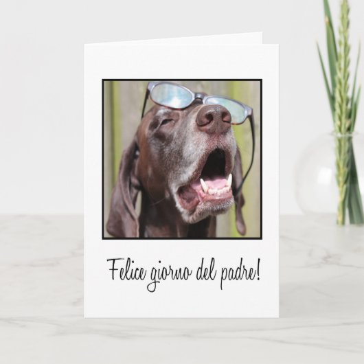 Carte Fête des pères italienne heureuse (Devant)