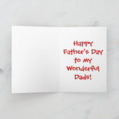 Carte Fête des pères J'Aime Mes papas (Intérieur)