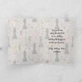 Carte Fête des Pères Joueur d'échecs Labrador noir (Intérieur)