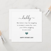 Carte fête des pères joyeuse de la parties scintillant d (Devant/Arrière en situation)