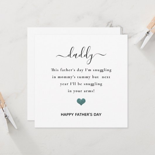 Carte fête des pères joyeuse de la parties scintillant d (Devant/Arrière en situation)