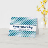 Carte Fête des pères joyeuse de l'oncle rétro (Fleur jaune)