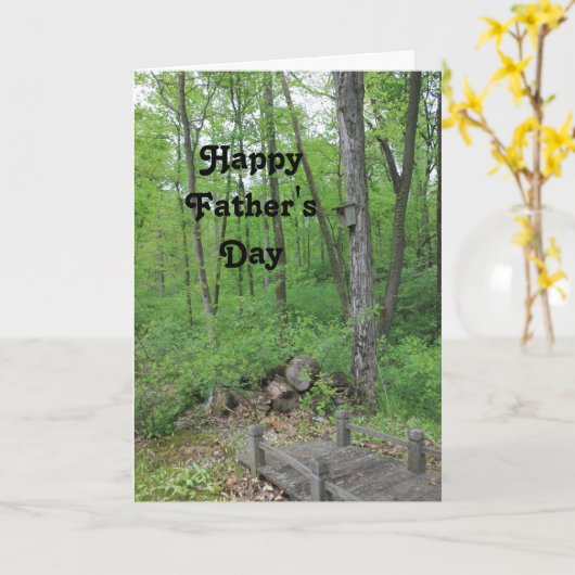 Carte Fête des pères joyeuse de Rustic Woods (Fleur jaune)