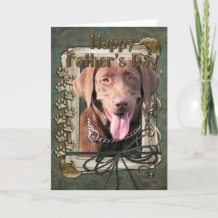 Carte Fête des pères - Labrador - Chocolat