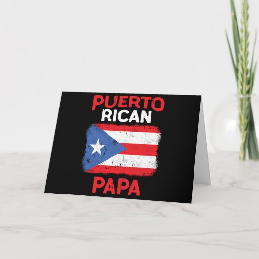 Carte Fête des pères latine de papa de Porto Rico (Devant)