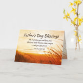 Carte Fête des pères "Le Seigneur vous bénisse" Bible Ve (Fleur jaune)