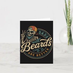 Carte Fête des Pères Les papas avec barbe sont meilleurs