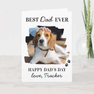 Carte Fête des pères Meilleur Chien Papa Personnalisé An