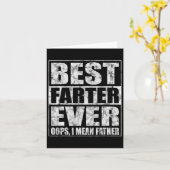 Carte Fête des pères Meilleur Farter Jamais Oops Je Veux (Fleur jaune)