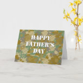 Carte Fête des pères - Militaire (Fleur jaune)