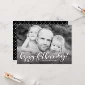 Carte Fête des pères moderne 1 photo (Devant/Arrière en situation)