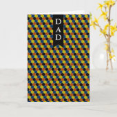 Carte Fête des pères moderne de dessin géométrique (Fleur jaune)