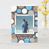 Carte Fête des pères moderne et branchée avec oncle phot (Fleur jaune)