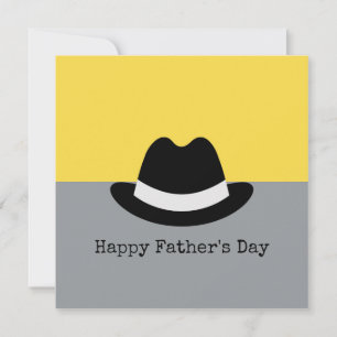 Carte Fête des pères moderne Fedora Colorblock