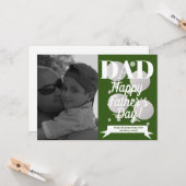 Carte Fête des pères moderne Golf et Tee Photo (Devant/Arrière en situation)