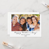 Carte Fête des pères moderne joyeuse photo Script (Devant/Arrière en situation)
