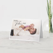 Carte Fête des pères moderne joyeuse photo Script (Devant)