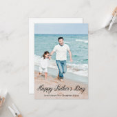 Carte Fête des pères moderne joyeuse photo Script (Devant/Arrière en situation)