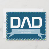 Carte Fête des pères moderne Papa s'occupe (Devant)