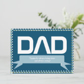 Carte Fête des pères moderne Papa s'occupe (Debout devant)