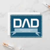 Carte Fête des pères moderne Papa s'occupe (Devant/Arrière en situation)