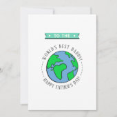 Carte Fête des pères mondiale du meilleur papa Whimsy (Devant)