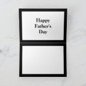 Carte Fête des pères Motif à l'échelle de Dragon Noir (Intérieur)