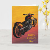 carte Fête des pères moto (Fleur jaune)
