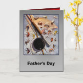 Carte Fête des pères - Mouches de pêche (Fleur jaune)