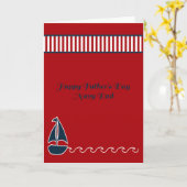 Carte fête des pères Navy Papa (Fleur jaune)