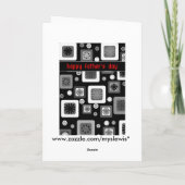 Carte Fête des pères noire et blanche (Dos)